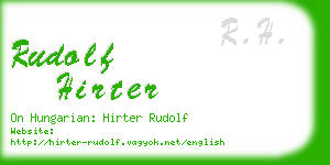 rudolf hirter business card